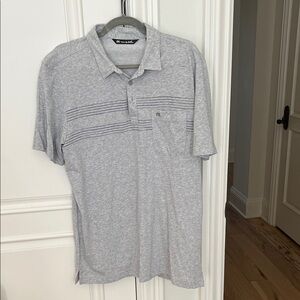 Travis Mathew Light Gray Polo Shirt